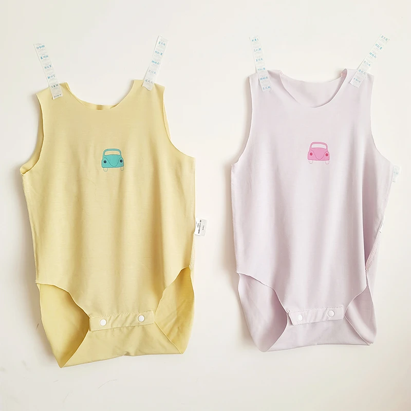 婴儿夏季背心包屁衣冰丝莫代尔竹纤维随心裁剪宝宝睡衣爬服哈衣