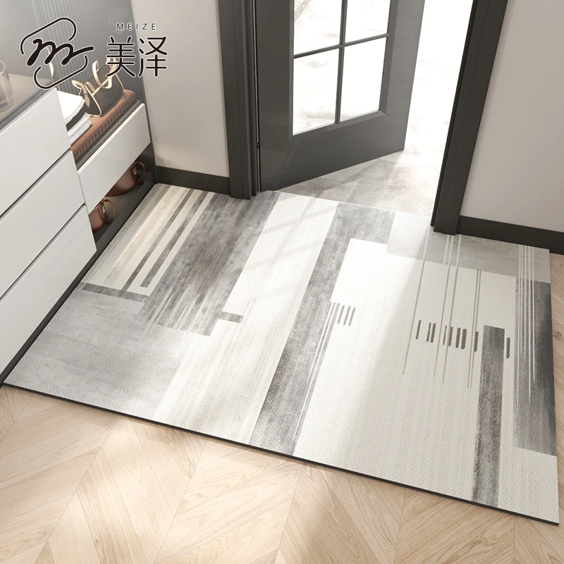 美泽【入户门皮革】地垫可擦免洗懒人脚垫网红进门玄关门口地毯