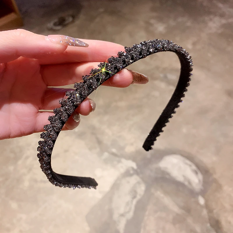 洗脸发卡轻奢头箍气质细边矿钻发箍简约百搭ins新款潮网红头箍女