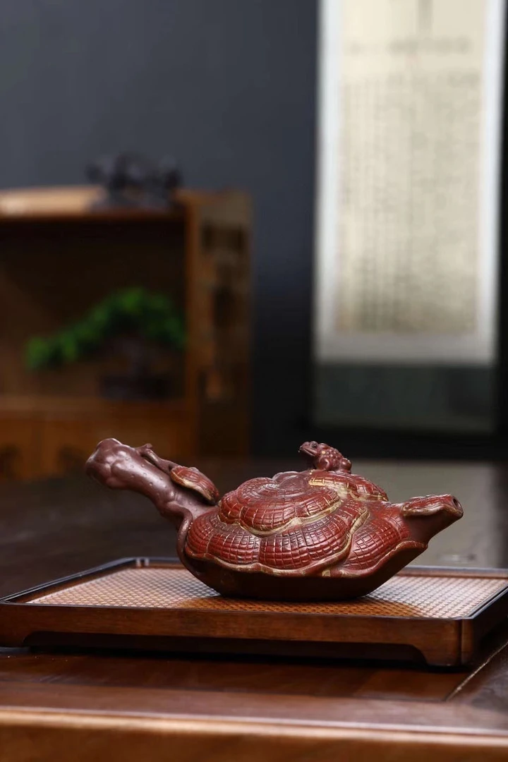 【灵芝如意】原矿老紫泥 360cc 紫砂壶