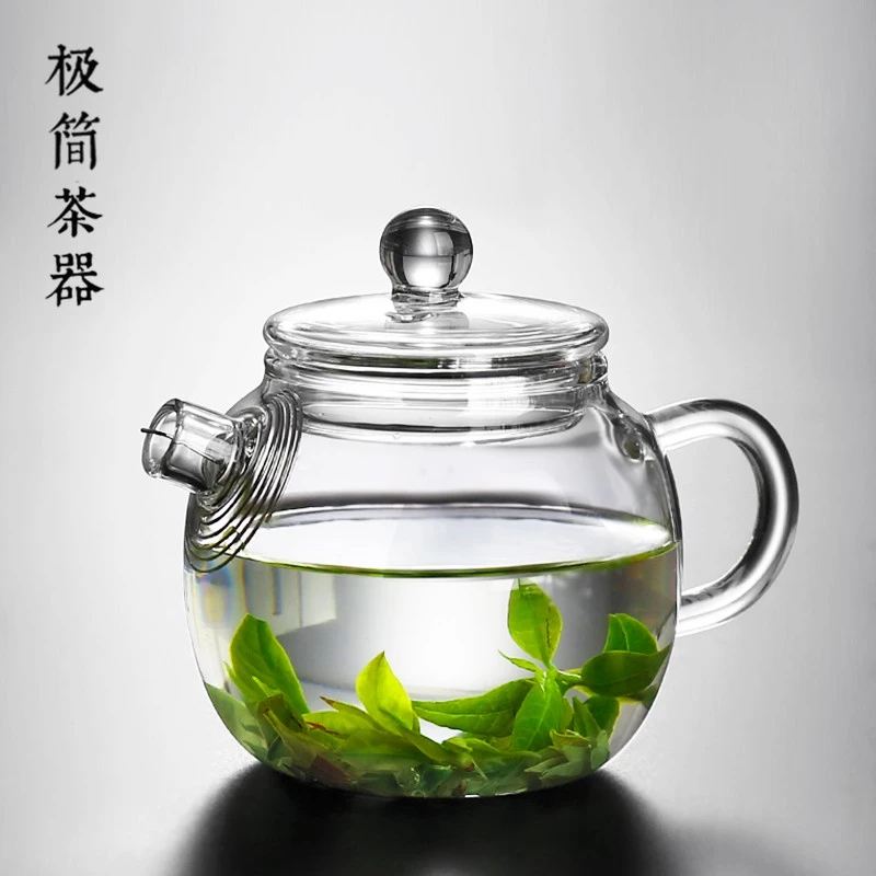 【茶语优品】玻璃泡茶迷你小茶壶一人功夫茶具绿红茶透明茶器单壶