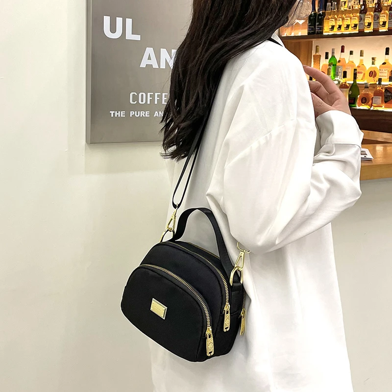 CHIBAO/驰豹小包包女2025新款单肩斜挎包迷你手提帆布牛津布女包