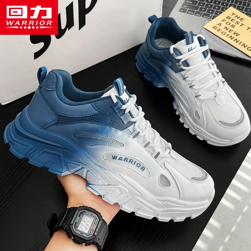 Warrior/回力男鞋网面老爹鞋反光渐变潮鞋百搭休闲鞋情侣鞋运动鞋
