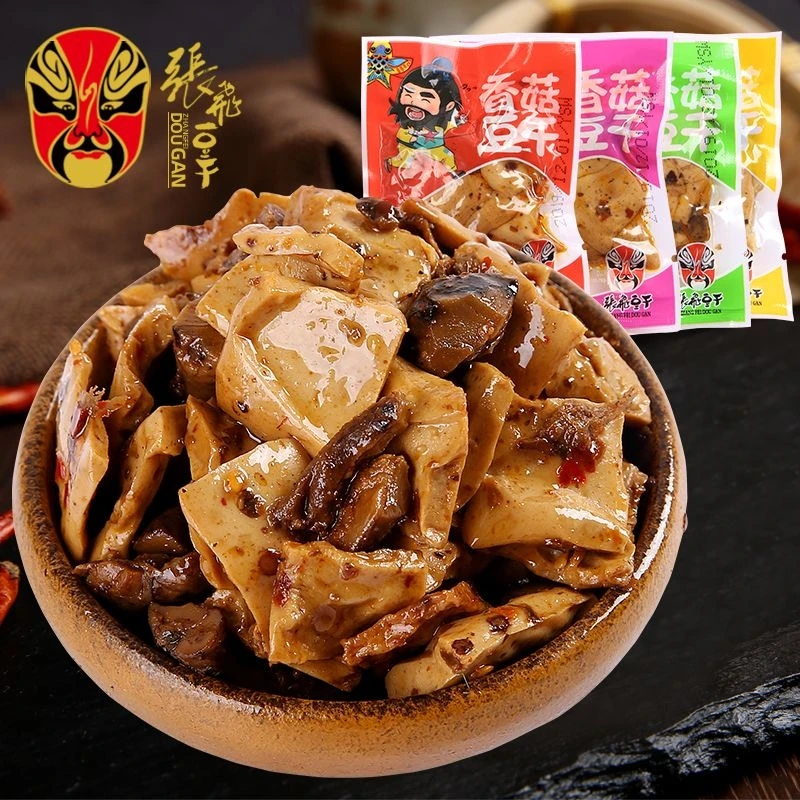 张飞香菇豆干重庆特产小包装即食烧烤味豆腐干休闲食品麻辣小零食