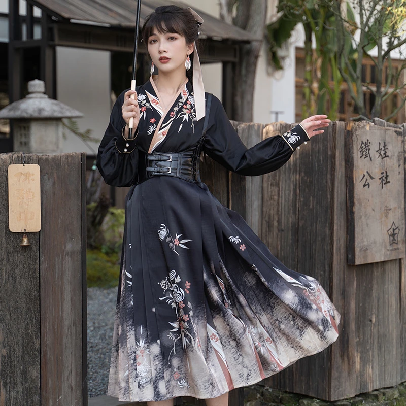 池夏【618大促】【万物有灵:君子意】汉元素交领短衫八分马面裙汉服女