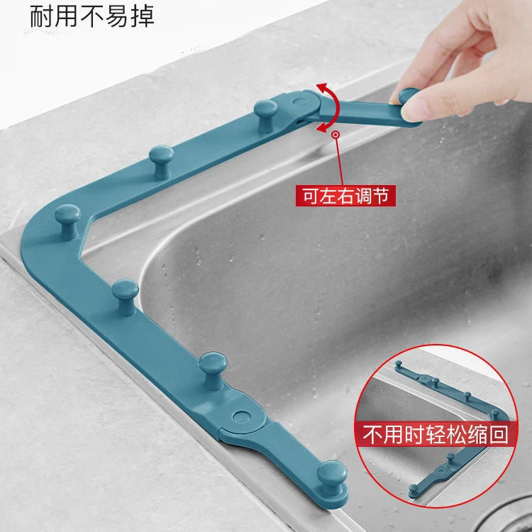 网里倒二代单色可折叠三角剩菜剩饭过滤架过滤网厨房必备过滤神器