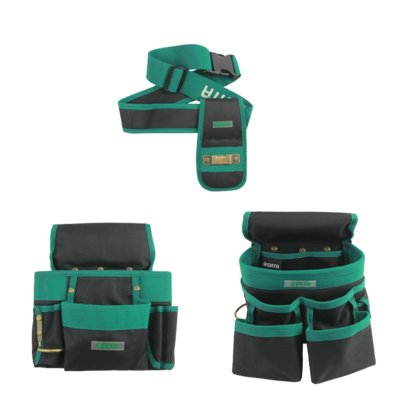 世达工具包多功能腰包腰带帆布电工包腰挂收纳工具袋维修包95211