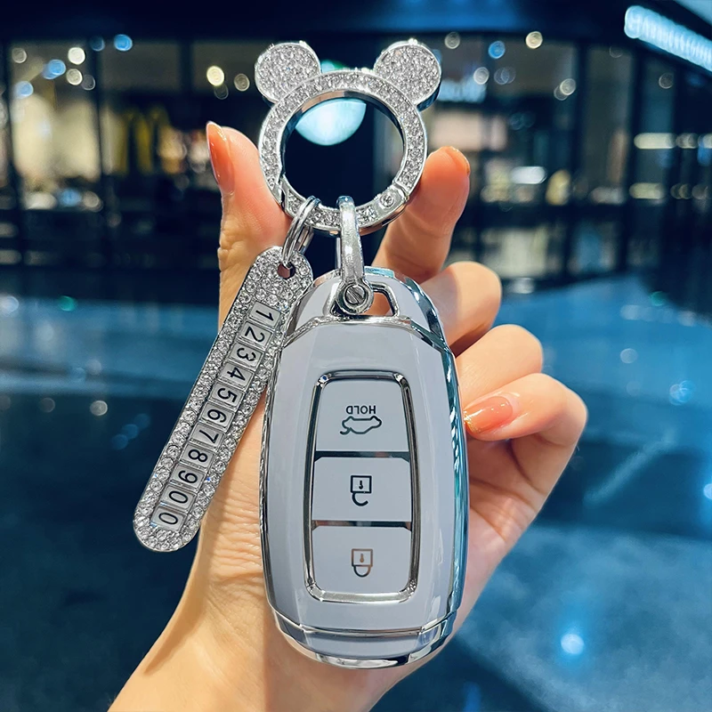 现代ix35钥匙套新款ix25车2021伊兰特名图菲斯塔索纳塔八壳扣包女