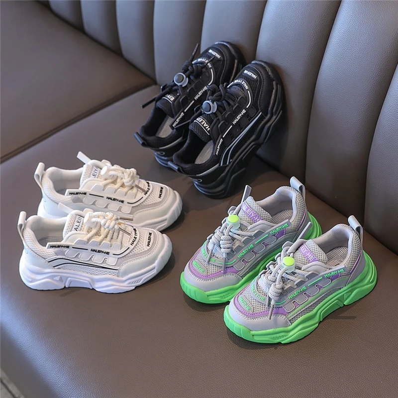 2024春夏新款百搭儿童透气网布休闲鞋男女童软底时尚运动鞋-2201