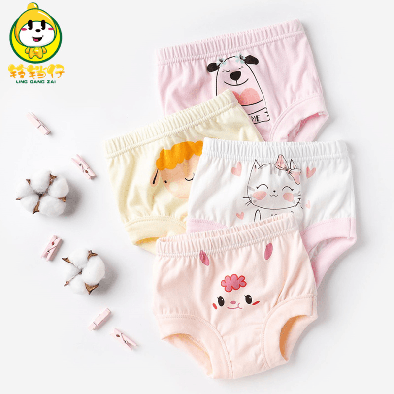 女童内裤三角纯棉宝宝短裤小孩底裤小童裤头幼儿婴儿面包裤不夹pp