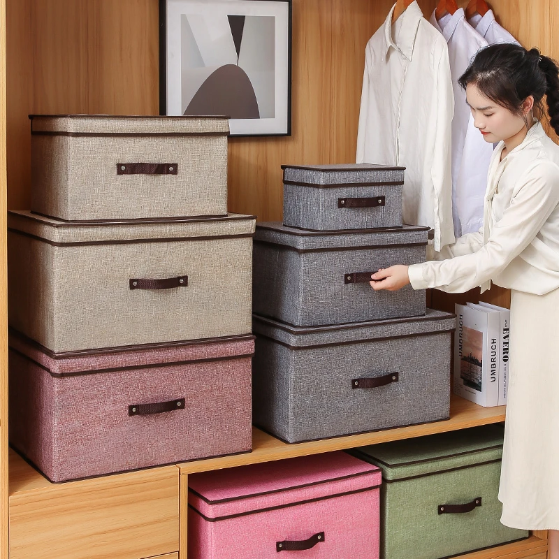 布艺可折叠整理箱收纳箱收纳家用衣柜盒子放书玩具装衣服的储物箱