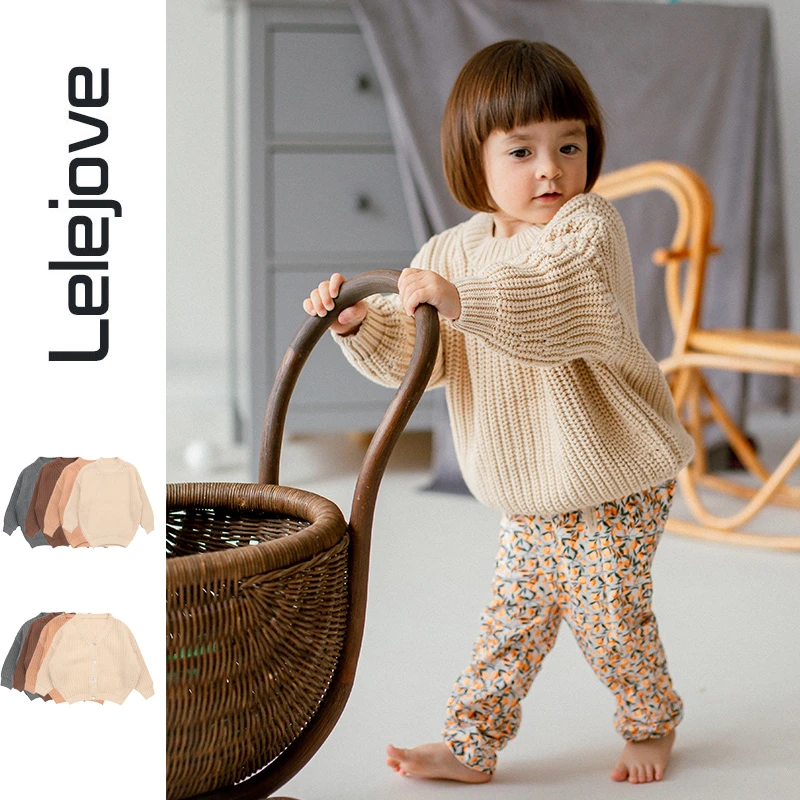 【lelejove】北欧风婴幼儿女加厚宽松宝宝针织衫上衣开衫0AW3B065