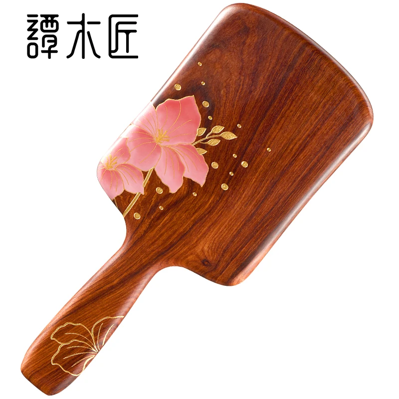 谭木匠礼盒护发梳紫荆花开1-1气囊按摩卷发梳个人清洁护理