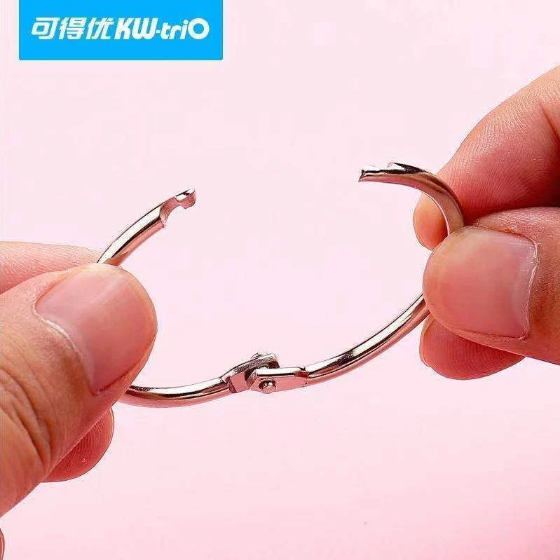 打孔金属活页圈塑料可拆卸扣环铁环圈环圆环透明卡圈文件装订环