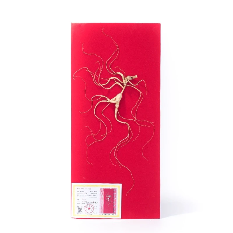 人参礼盒60礼盒，高档皮盒高龄散装晒参山参高龄散装晒参山参