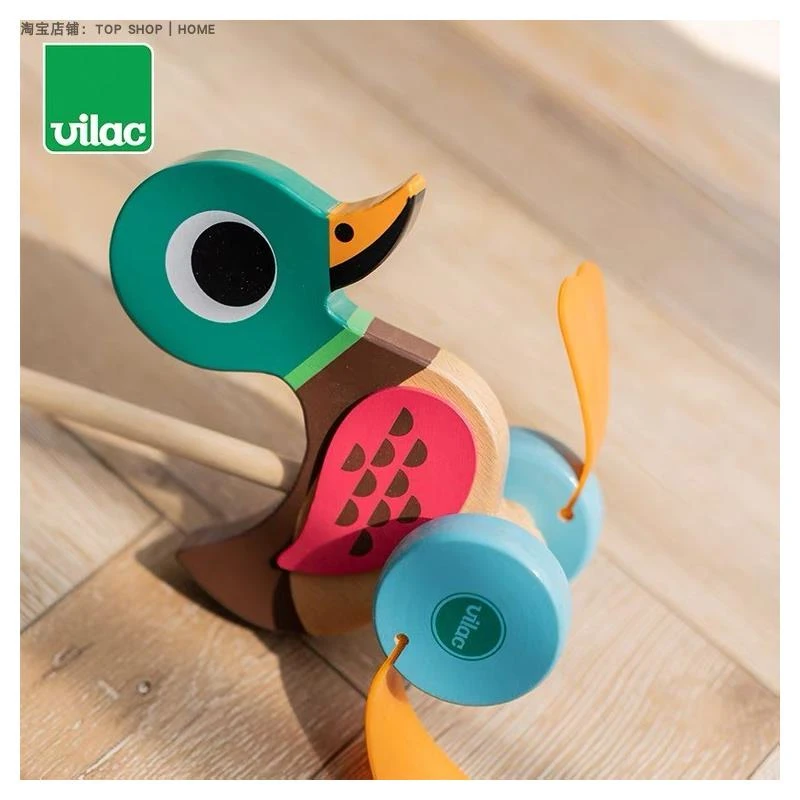 (小鸭推杆)法国Vilac小鸭子婴儿宝宝手推