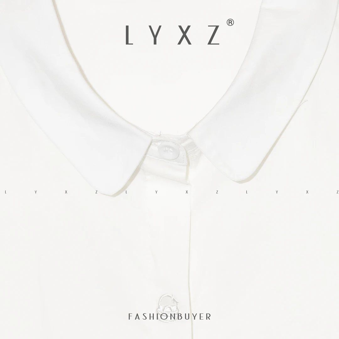 LYXZ x 大小与【云淡风轻】春季新小领门襟小篮子刺绣衬衫70530