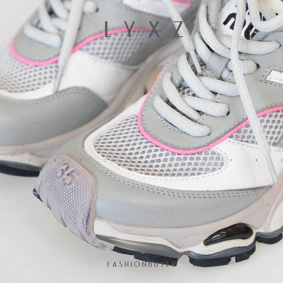 大小与【椿】春季新款潮鞋拼色粉边绑带时尚休闲老爹鞋76326