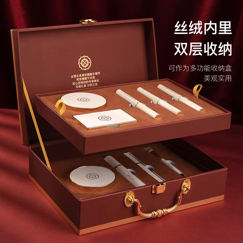格蒙魅影倾心十件套彩妆礼盒口红气垫眉笔彩妆全套化妆品套盒
