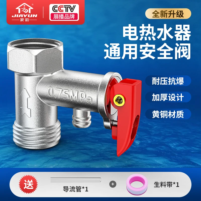 全铜加厚燃气电热水器安全阀一体减压阀止逆阀热水器卫生间泄压阀