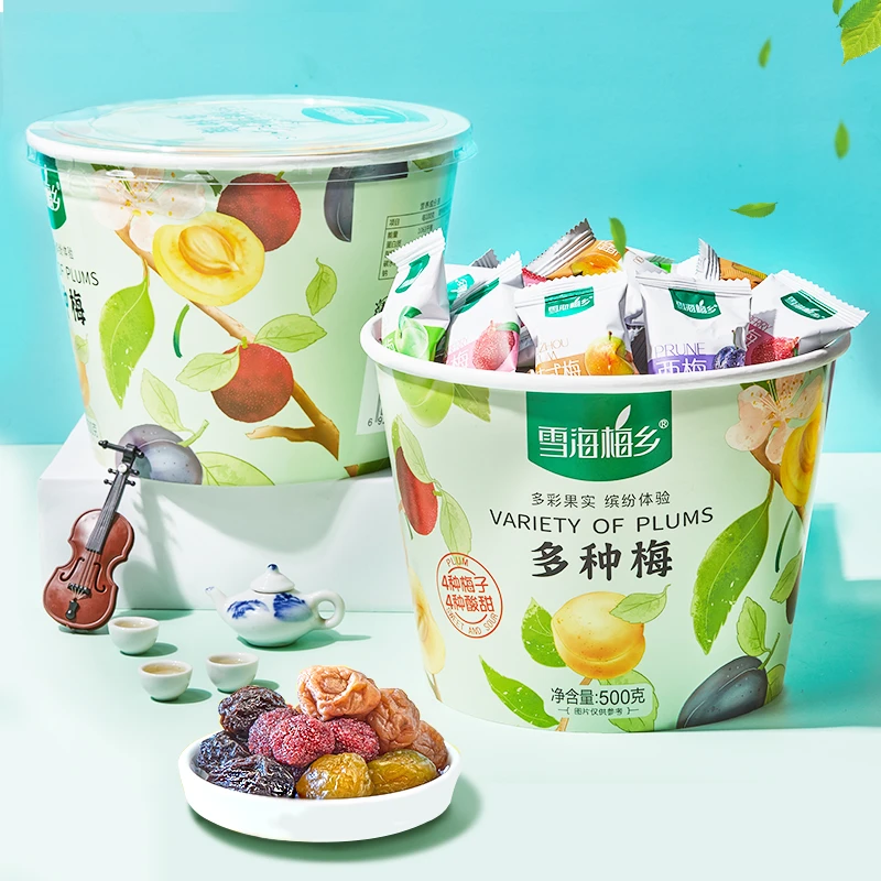 雪海梅乡缤纷桶500g 四种梅-杨梅西梅青梅话梅
