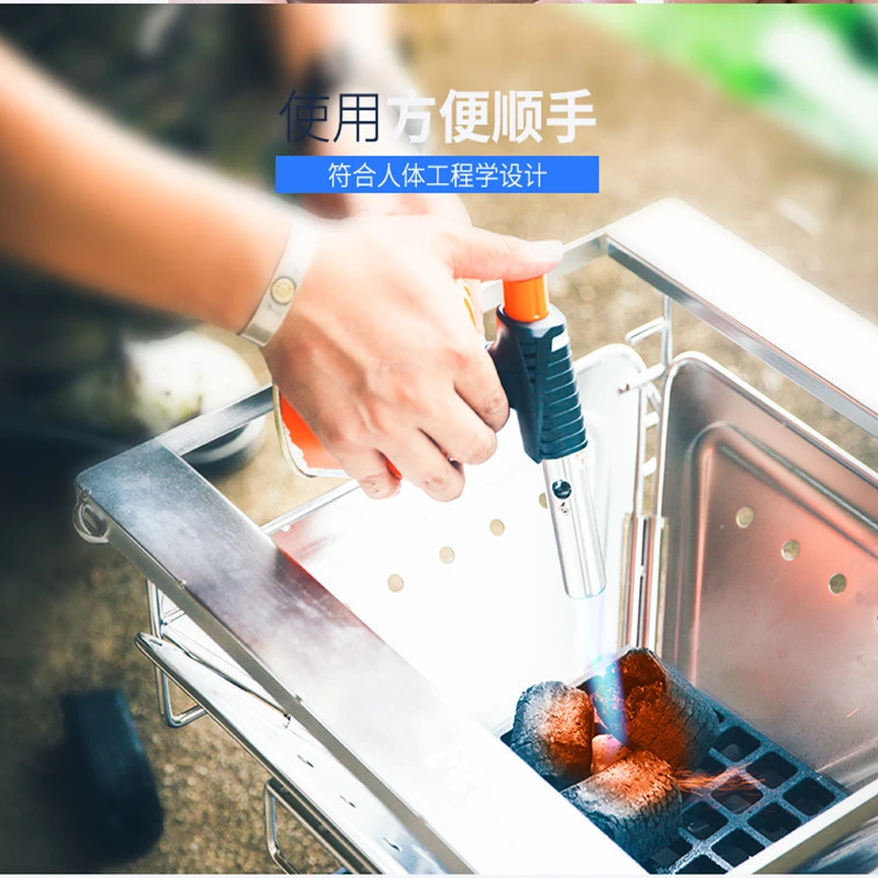 火枫喷枪蓝焰野营野炊烧猪毛皮家用手持耐用木炭点火器烘培喷火枪