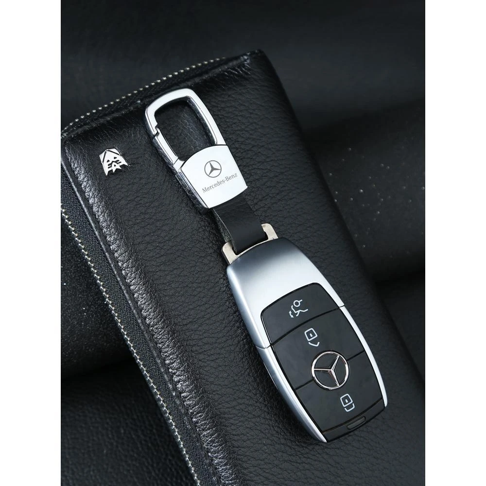 奔驰e300l钥匙扣高档男士c260l/glc/a200/gle350/amg/s级汽车