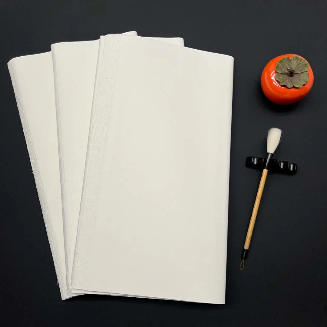 【砚兰专属 】48*78/四尺整 白色 出口半生棉料一包100张作品宣纸