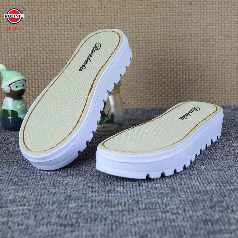 【买三送一】孺子牛手工鞋专用鞋底浪沙底防滑增高松糕鞋底白色