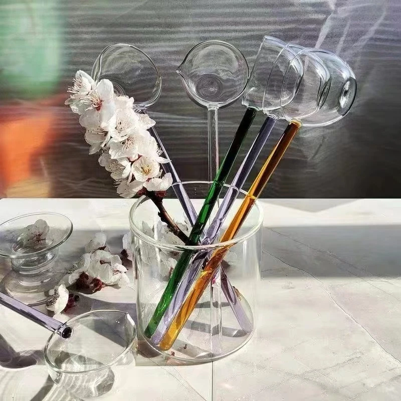 ins网红高颜值玻璃勺高硼硅玻璃勺子