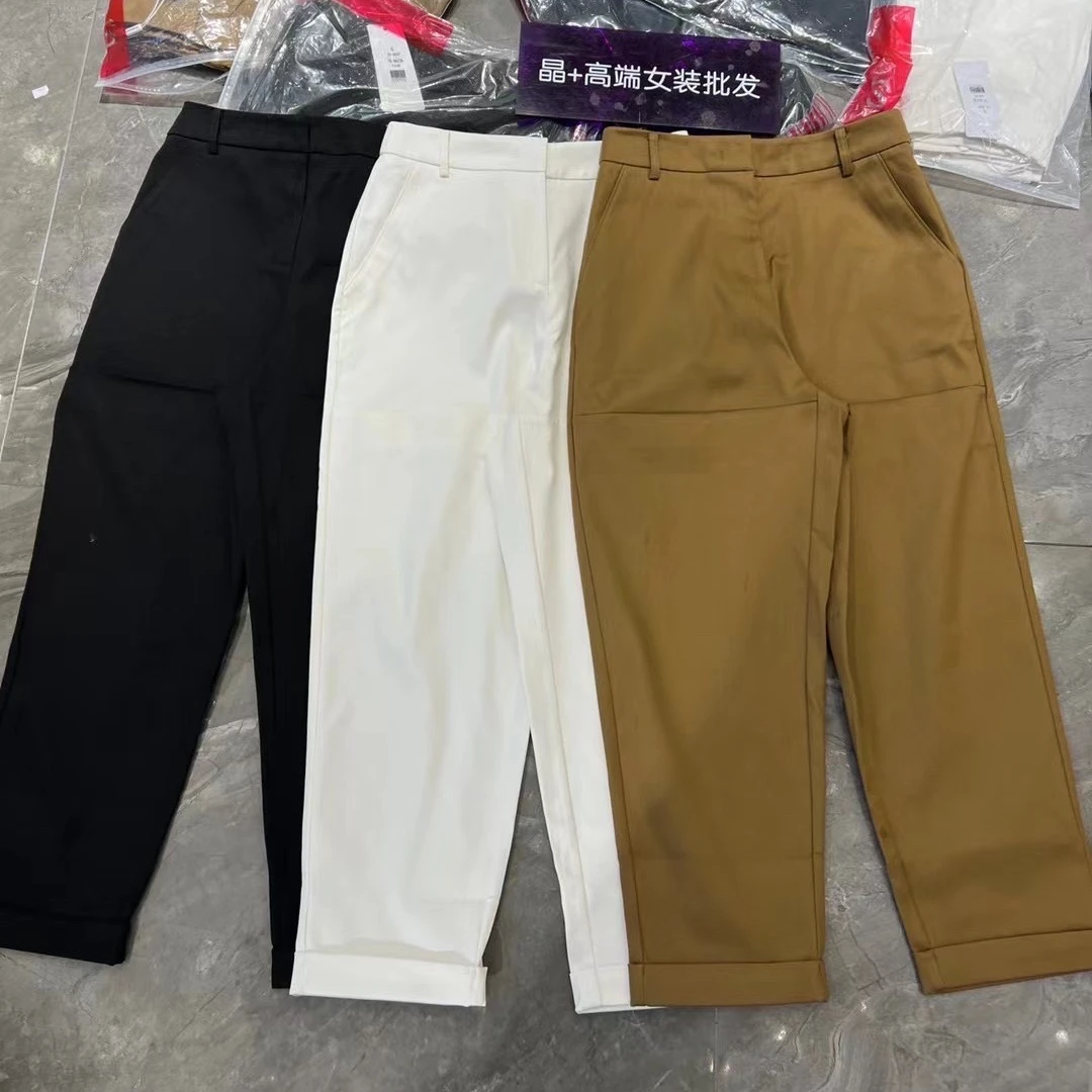 JING2025春季新款时尚品质口袋休闲裤中高腰长裤裤子