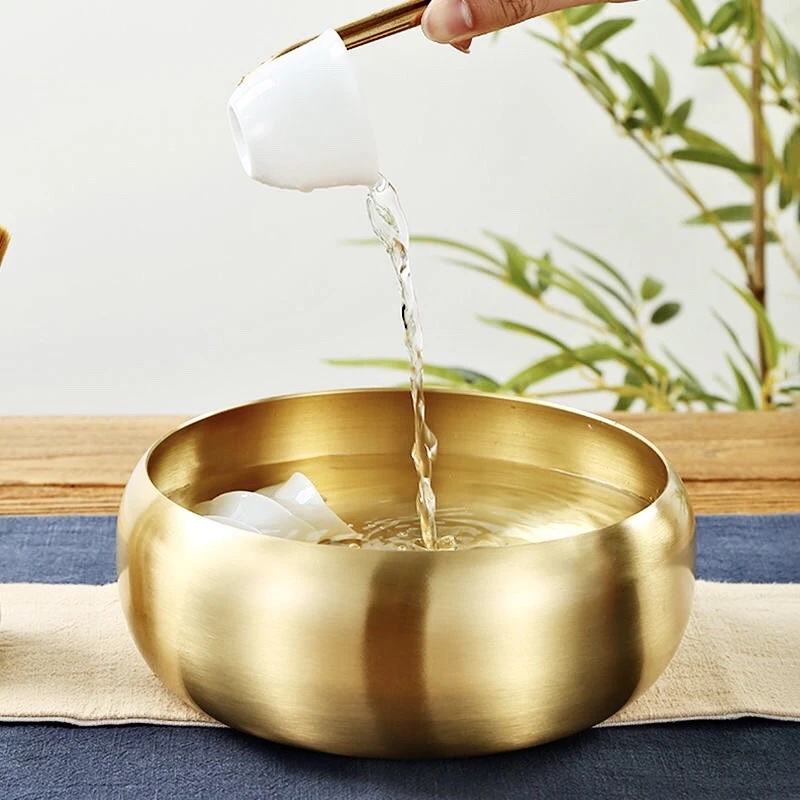 铜制茶洗家用茶具茶台桌面摆件