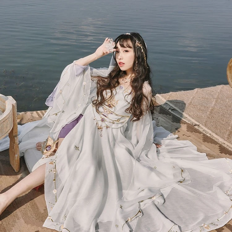 【十三余 】[貂蝉异域舞娘-王者荣耀联名款]国风连衣裙女xx