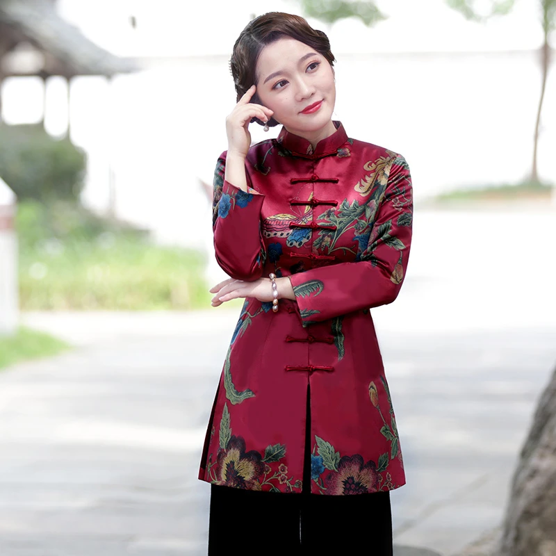 如意风唐装中国风旗袍外搭棉袄棉衣棉服加厚民国风复古外套7599