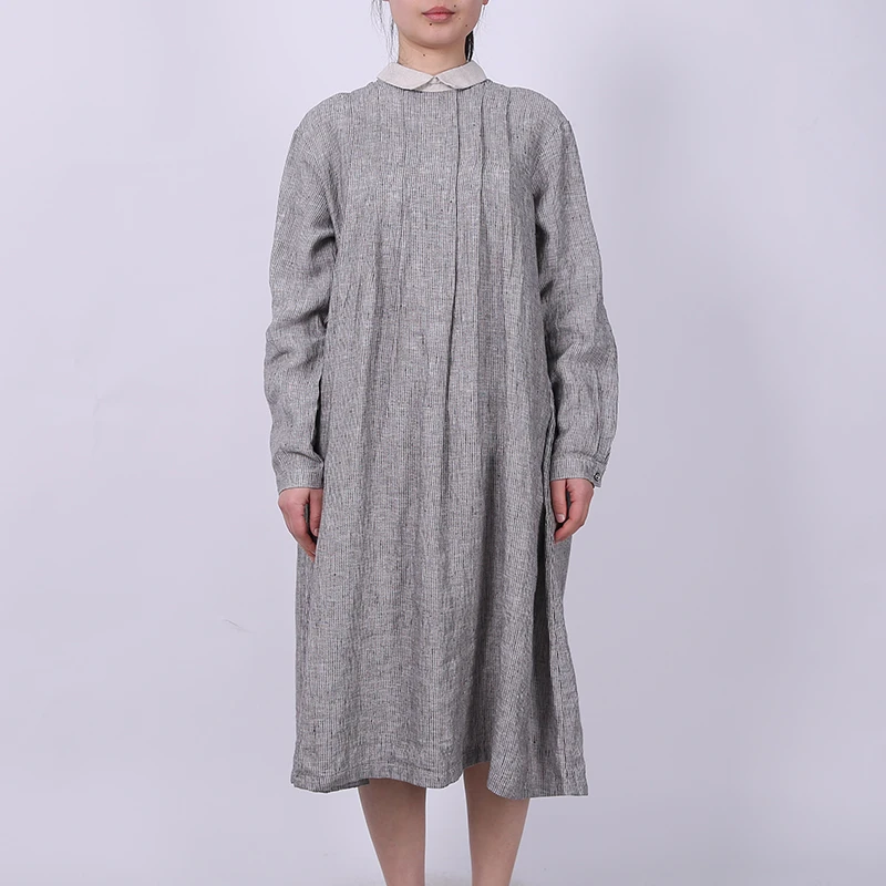 J女装瑕疵品15205070春夏款连衣条纹宽松显瘦休闲舒适时尚风格