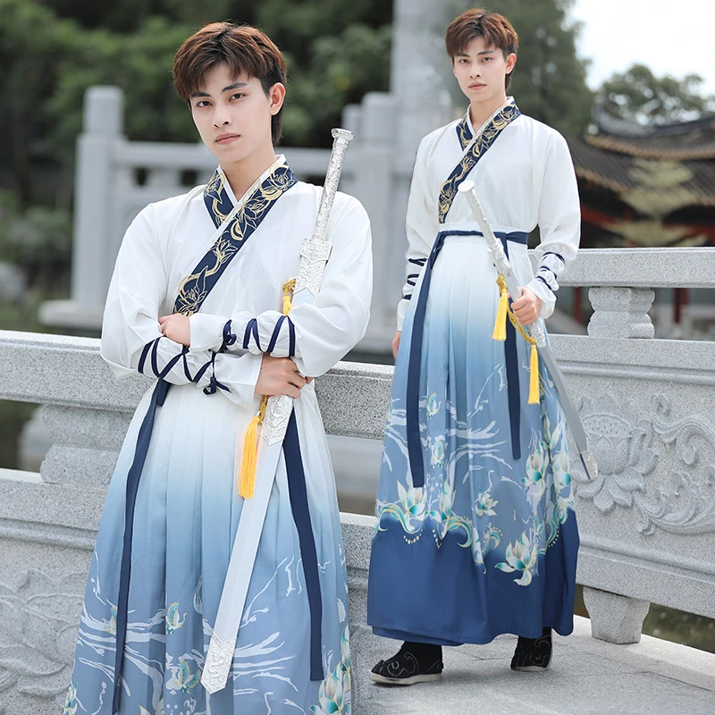 宋制汉服男女公子书生古风中国风学生帅气古装衣服魏晋表演服班服