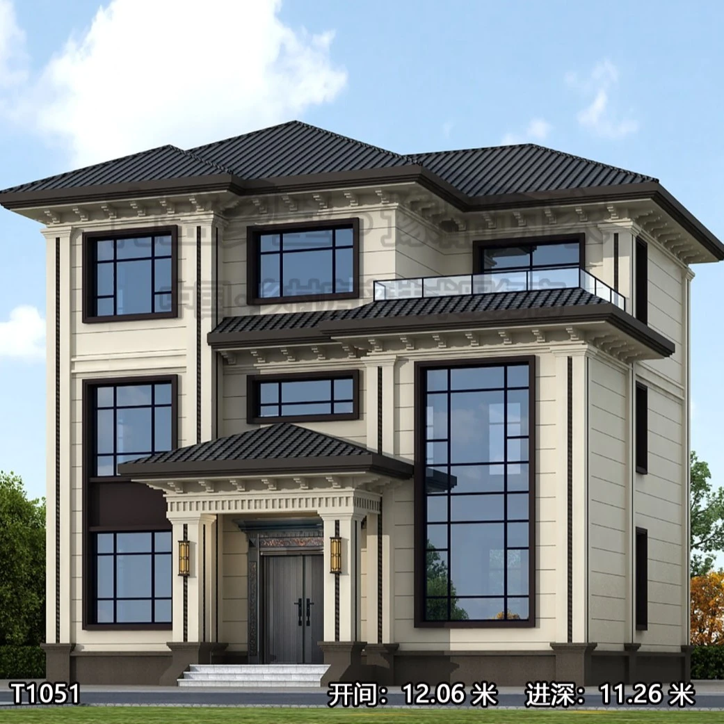 12.06*11..26三层新中式旋转楼梯带露台T1051