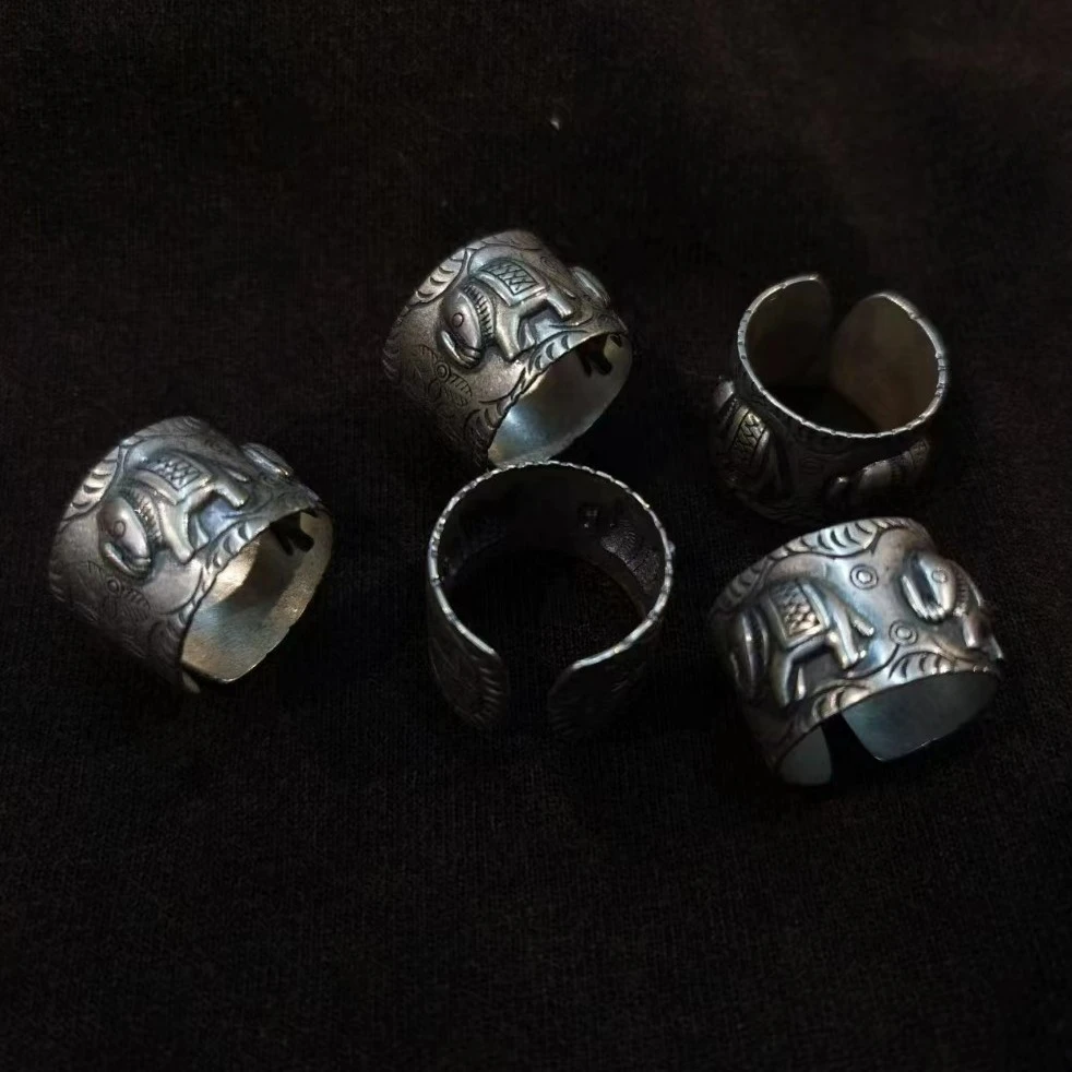 925银戒指 布衣分享  小象戒指吉祥如意手工时尚