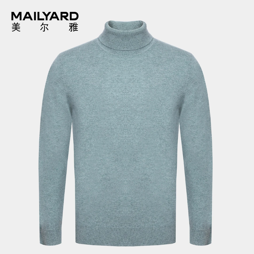 MAILYARD/美尔雅男式羊绒衫 商务休闲男士秋冬高领纯羊绒毛衣 048