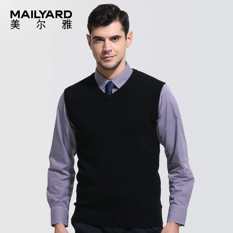 MAILYARD/美尔雅背心 羊毛商务休闲男式毛背心 男士毛衫 030