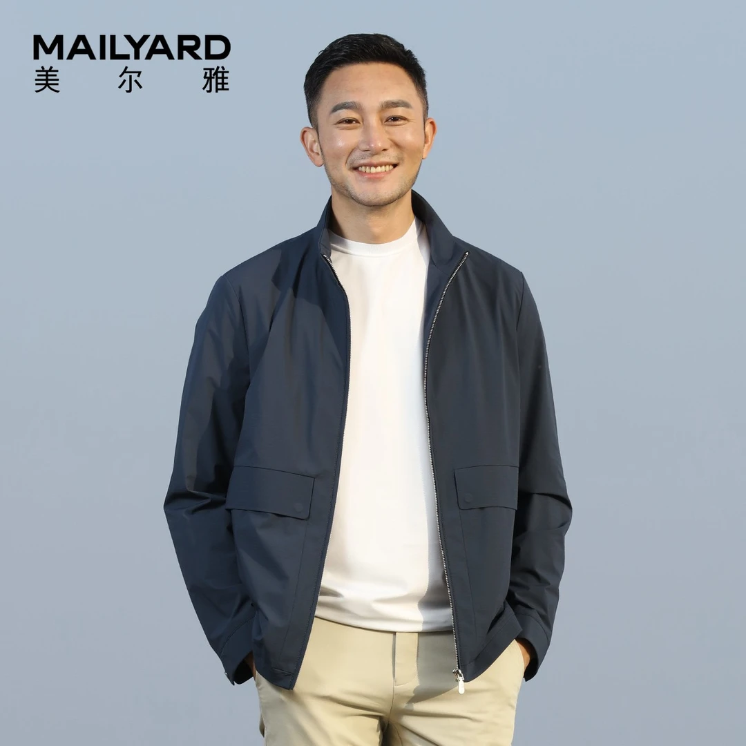MAILYARD/美尔雅夹克 商务休闲男士时尚立领拉链春装茄克外套 277