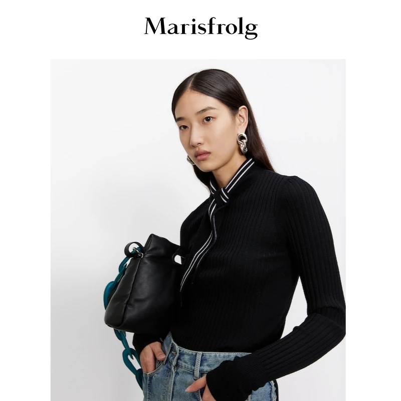 【平子精选】Marisfrolg玛丝菲尔毛衣圆领女士秋冬