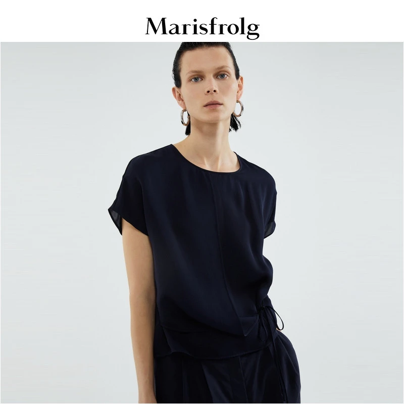 7179【CC王精选】Marisfrolg/玛丝菲尔上衣圆领气色时尚休闲