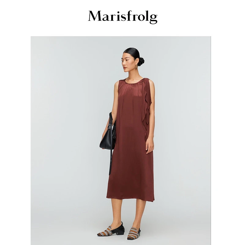 Marisfrolg玛丝菲尔【6A级满分桑蚕丝】夏季优雅高贵连衣裙休闲宽松
