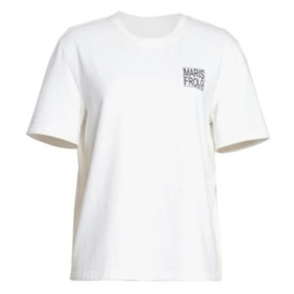 Marisfrolg玛丝菲尔官方旗舰店白色圆领女士春夏夏季T恤