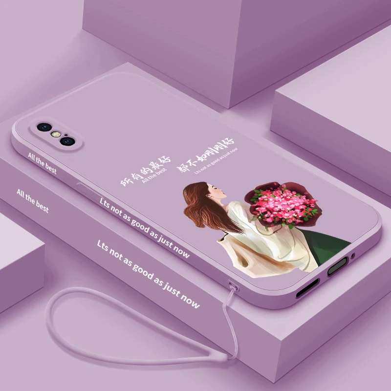 苹果x手机壳iphone女xs防摔xsmax液态硅胶不如刚刚好全包软保护套