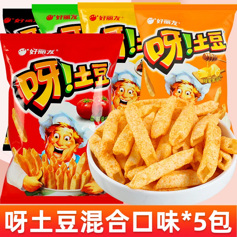 好丽友呀土豆蜂蜜黄油味薯条办公室解馋小零食小吃休闲食品大礼包