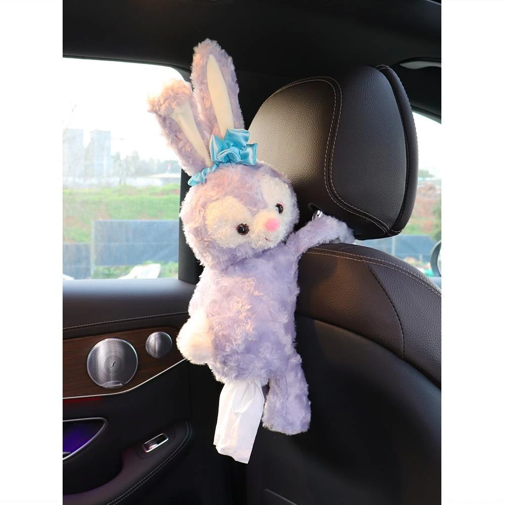 车载纸巾盒扶手箱车用抽纸盒创意可爱卡通纸巾袋挂式车内装饰用品