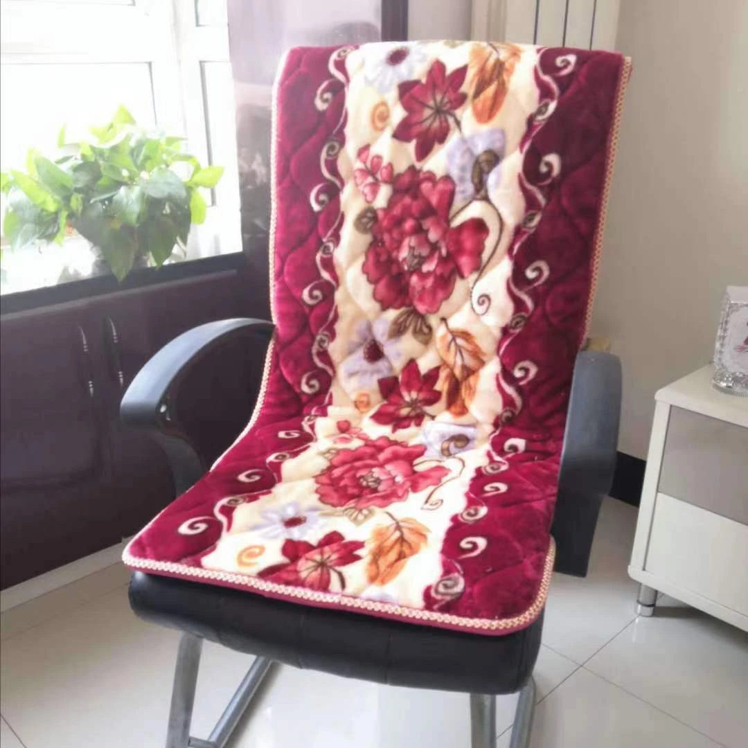 加厚防滑椅子垫毛绒垫餐椅办公室老板椅通用连体椅子坐垫