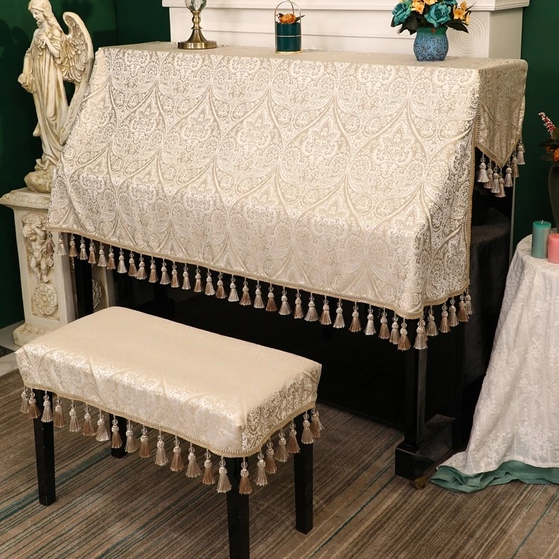 新款轻奢钢琴罩精致盖布加厚布艺钢琴罩半罩现代简约全罩弹琴免取